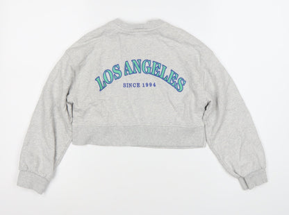 John Lewis Girls Grey Los Angeles Pullover Sweatshirt 7-8Y