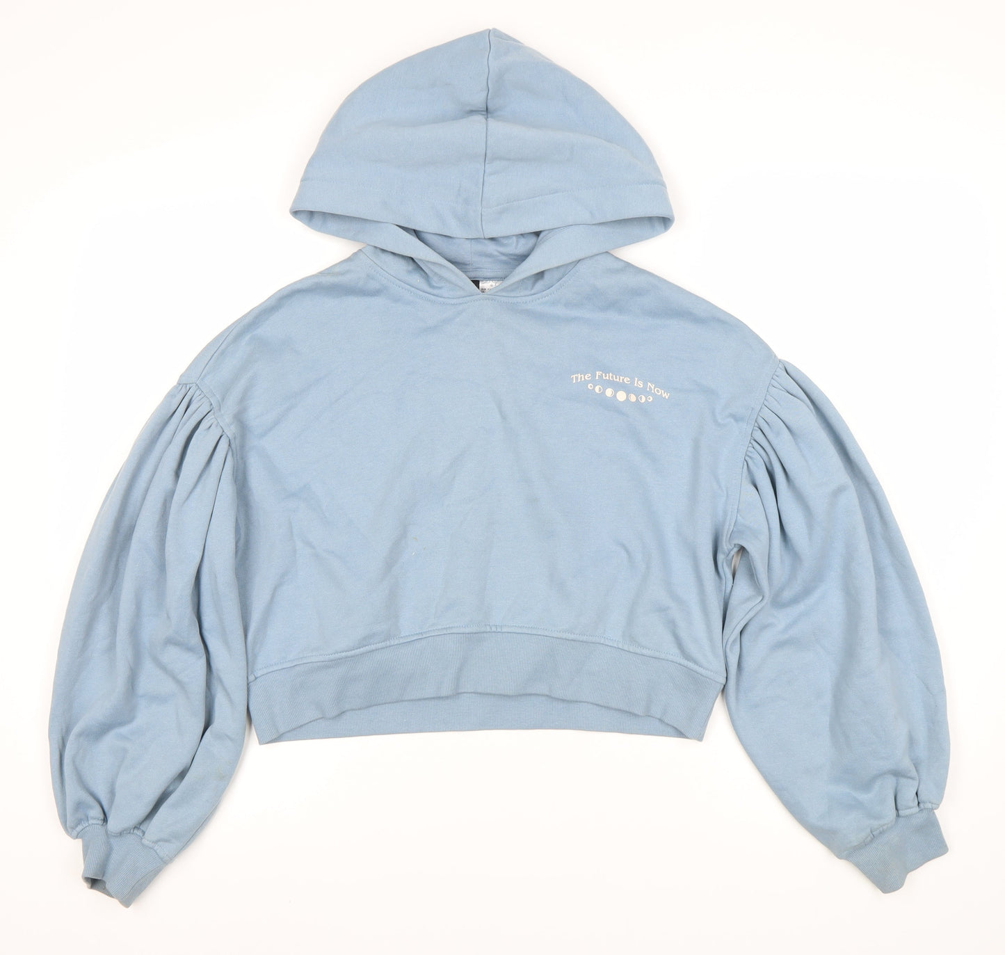 H&M Women's Blue 2XS Pullover Hoodie with Celestial Print