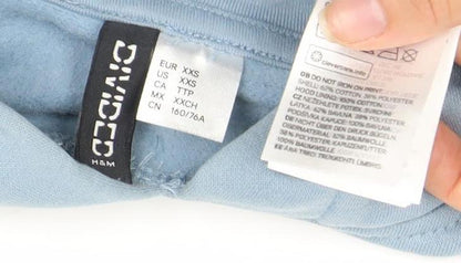 H&M Women's Blue 2XS Pullover Hoodie with Celestial Print