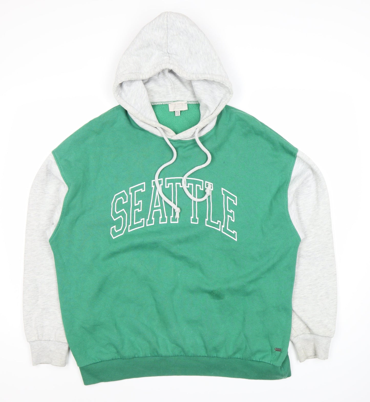 Teens UK Size M Pull&Bear Green Pullover Hoodie