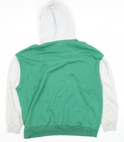 Teens UK Size M Pull&Bear Green Pullover Hoodie