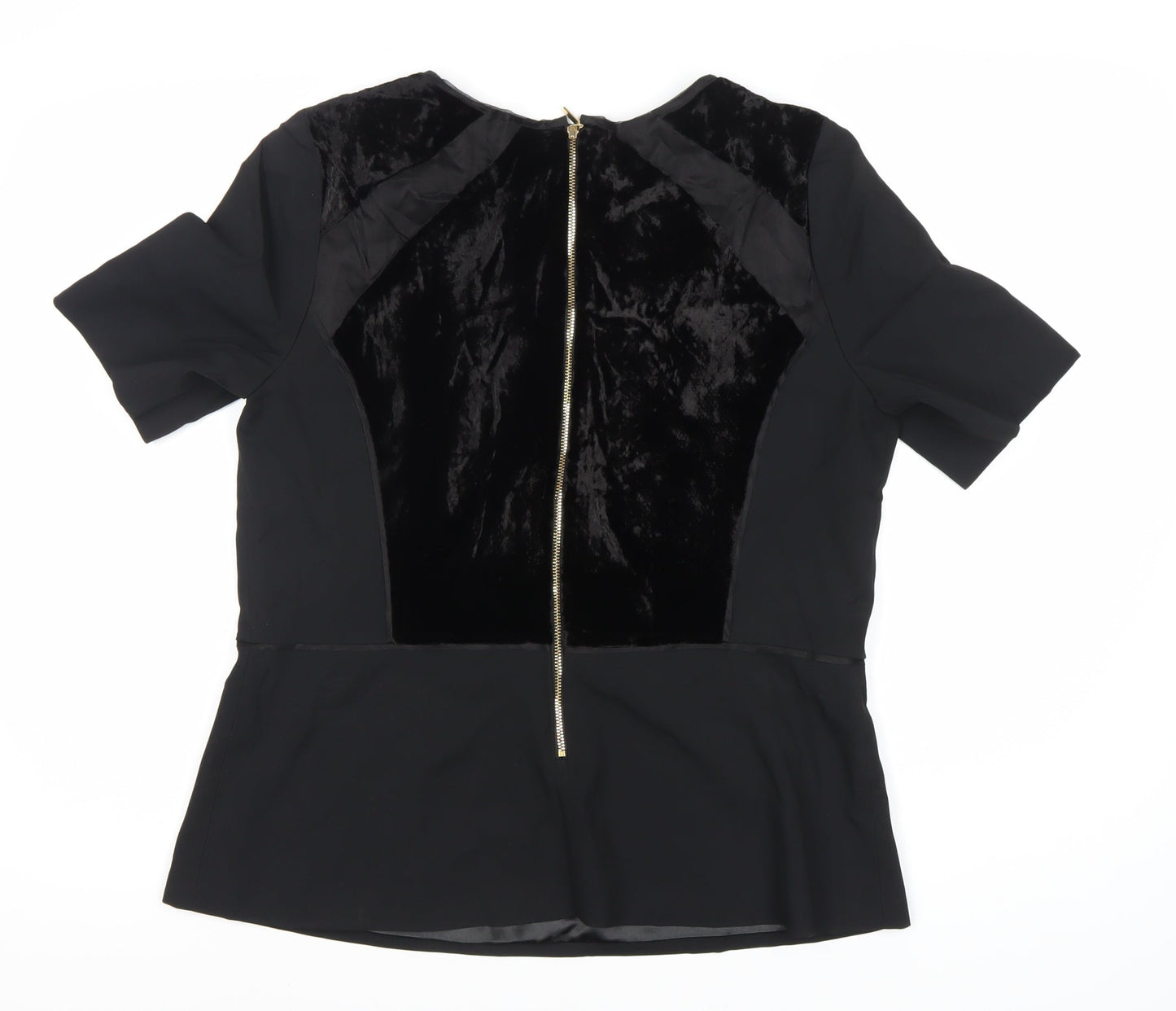 Marks and Spencer Black Women's Short Sleeve Top, Size 16