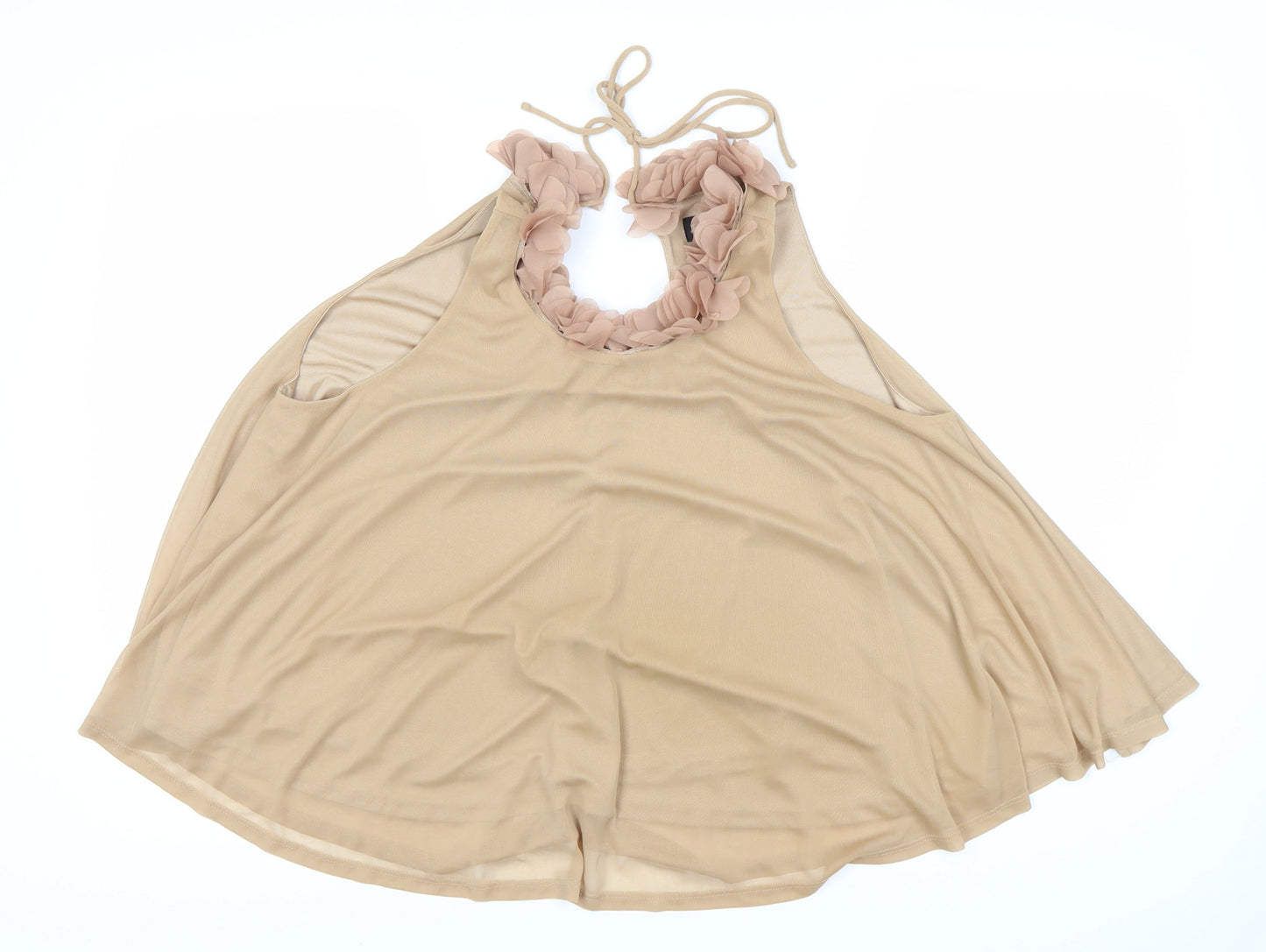 Womens UK Size 10 Topshop Beige  Tank