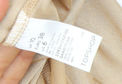 Womens UK Size 10 Topshop Beige  Tank