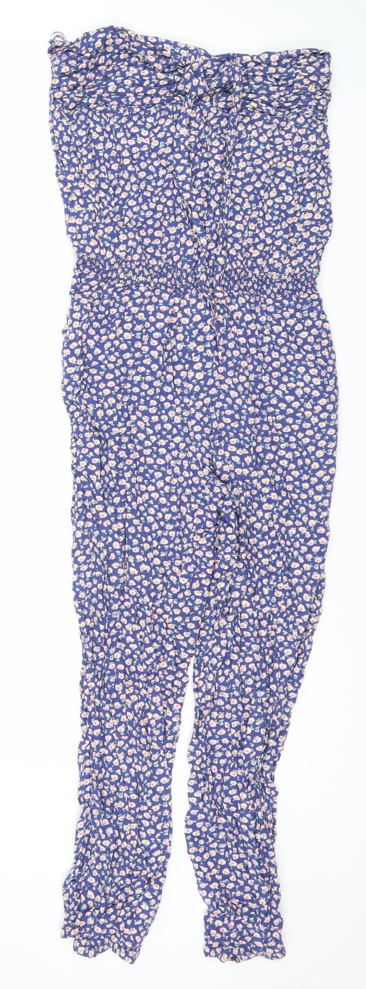 Accessorize Women's Blue Floral Jumpsuit, Size S