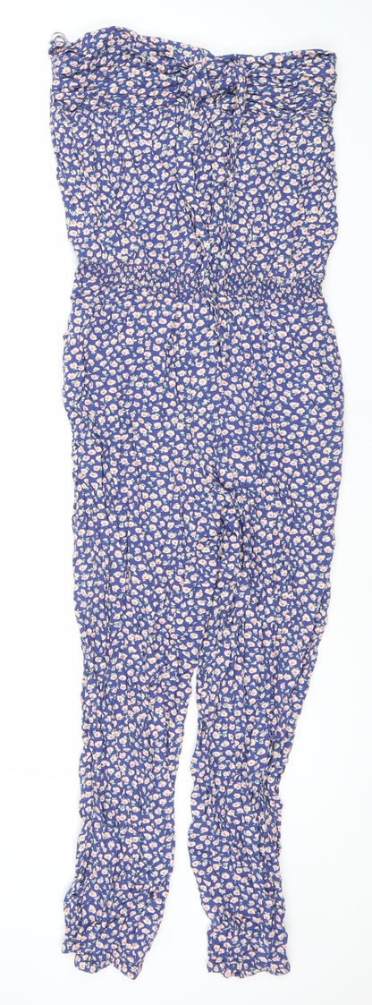Accessorize Women's Blue Floral Jumpsuit, Size S