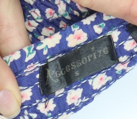 Accessorize Women's Blue Floral Jumpsuit, Size S