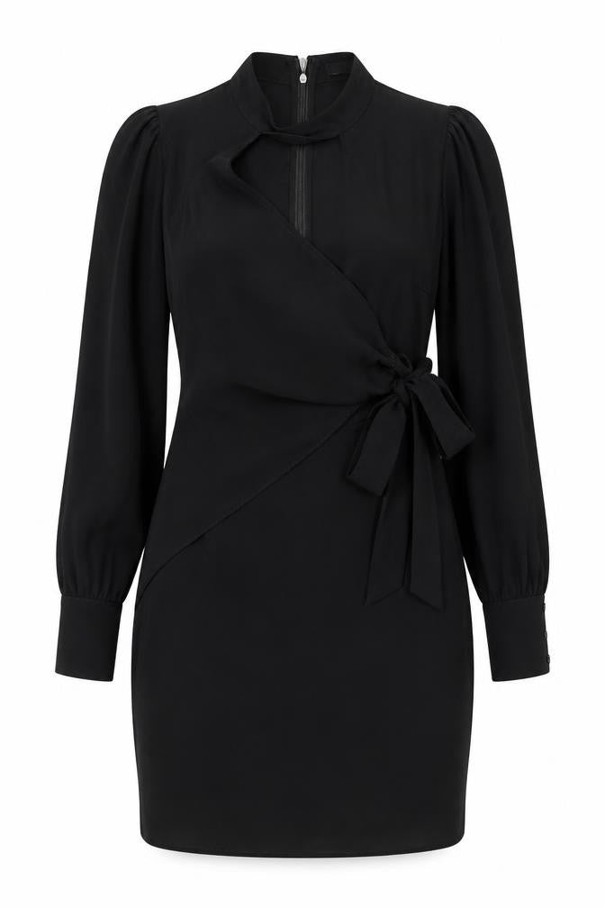 Very Women's Black Dress Size 8 with Bow Accent