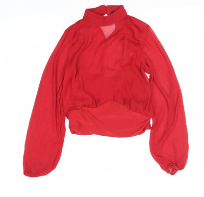 Womens UK Size 10 NEXT Red Basic Blouse