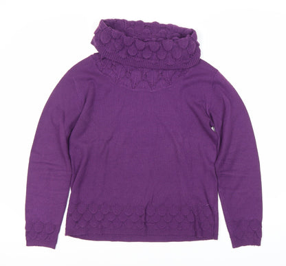 Womens UK Size S Sarah Hamilton Purple Pullover Jumper