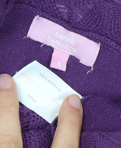 Womens UK Size S Sarah Hamilton Purple Pullover Jumper