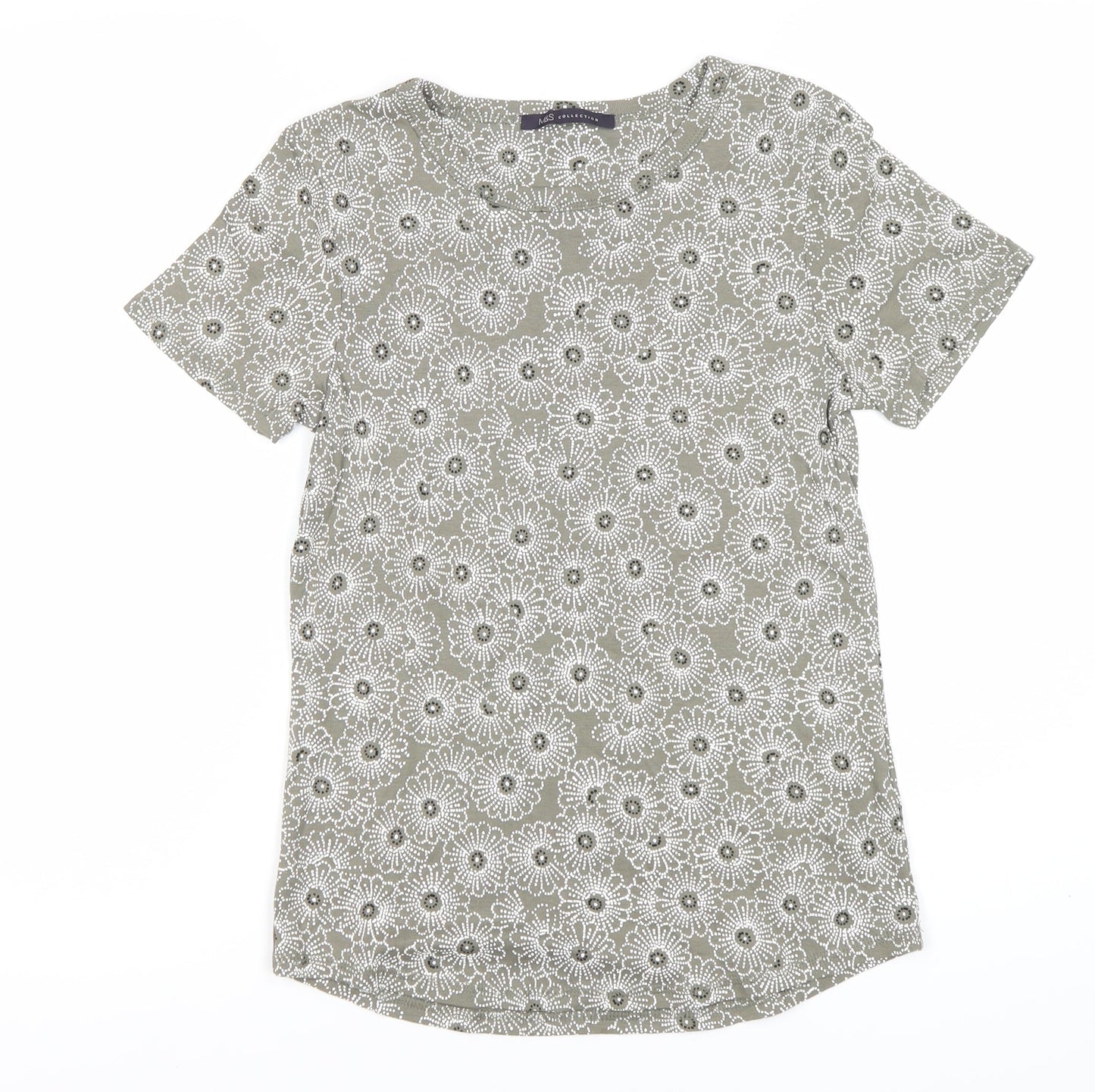 Womens UK Size 12 Marks and Spencer Green  T-Shirt