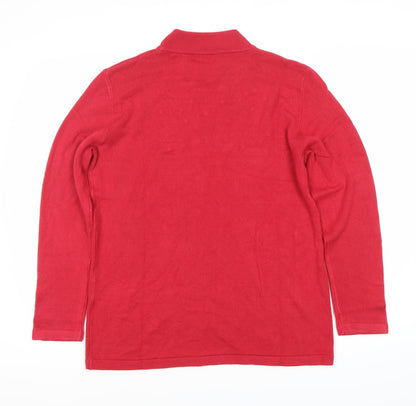 Womens UK Size M Damart Red Pullover Jumper
