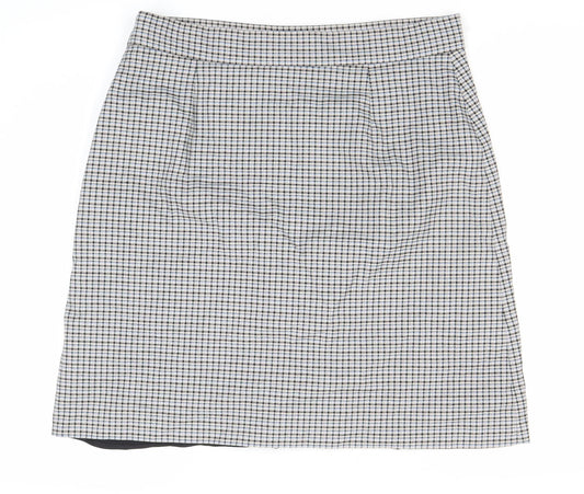 Marks and Spencer Women’s Multicoloured Check Skirt Size 14