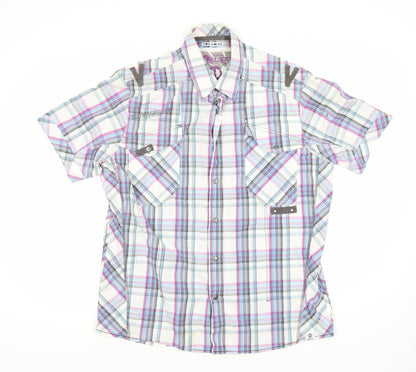 Tom Wolfe Men's Multicoloured Plaid Shirt, Size L