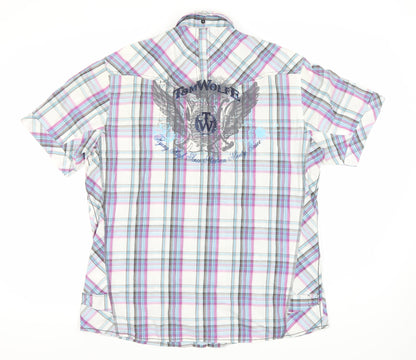 Tom Wolfe Men's Multicoloured Plaid Shirt, Size L