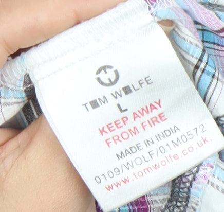 Tom Wolfe Men's Multicoloured Plaid Shirt, Size L