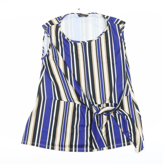 Womens UK Size 20 Roman Multicoloured Tunic Blouse