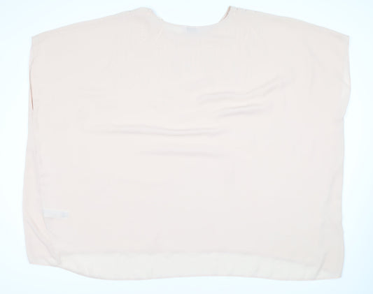 Evans Women's Beige Polyester Boat Neck Top