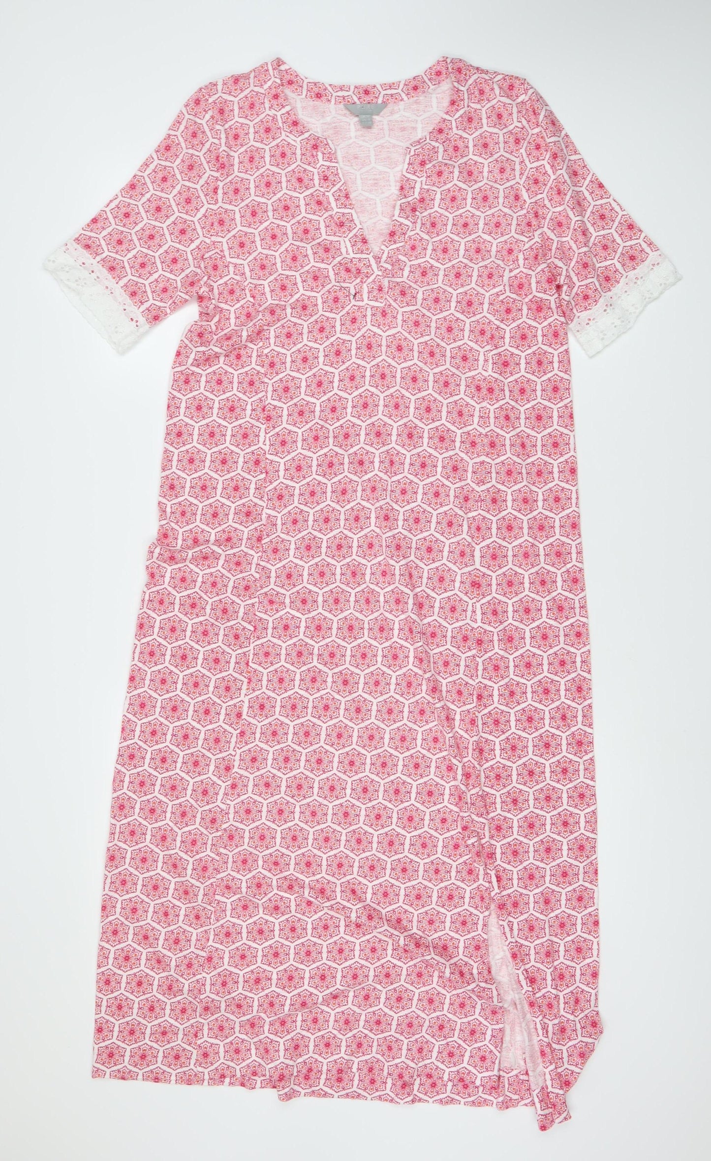Pure Collection Women's Geometric Pink Dress Size 12