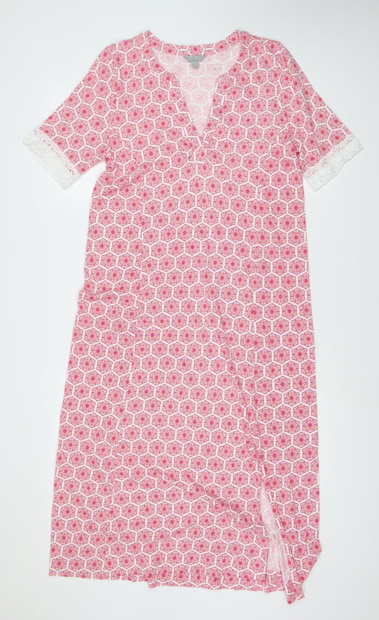 Pure Collection Women's Geometric Pink Dress Size 12