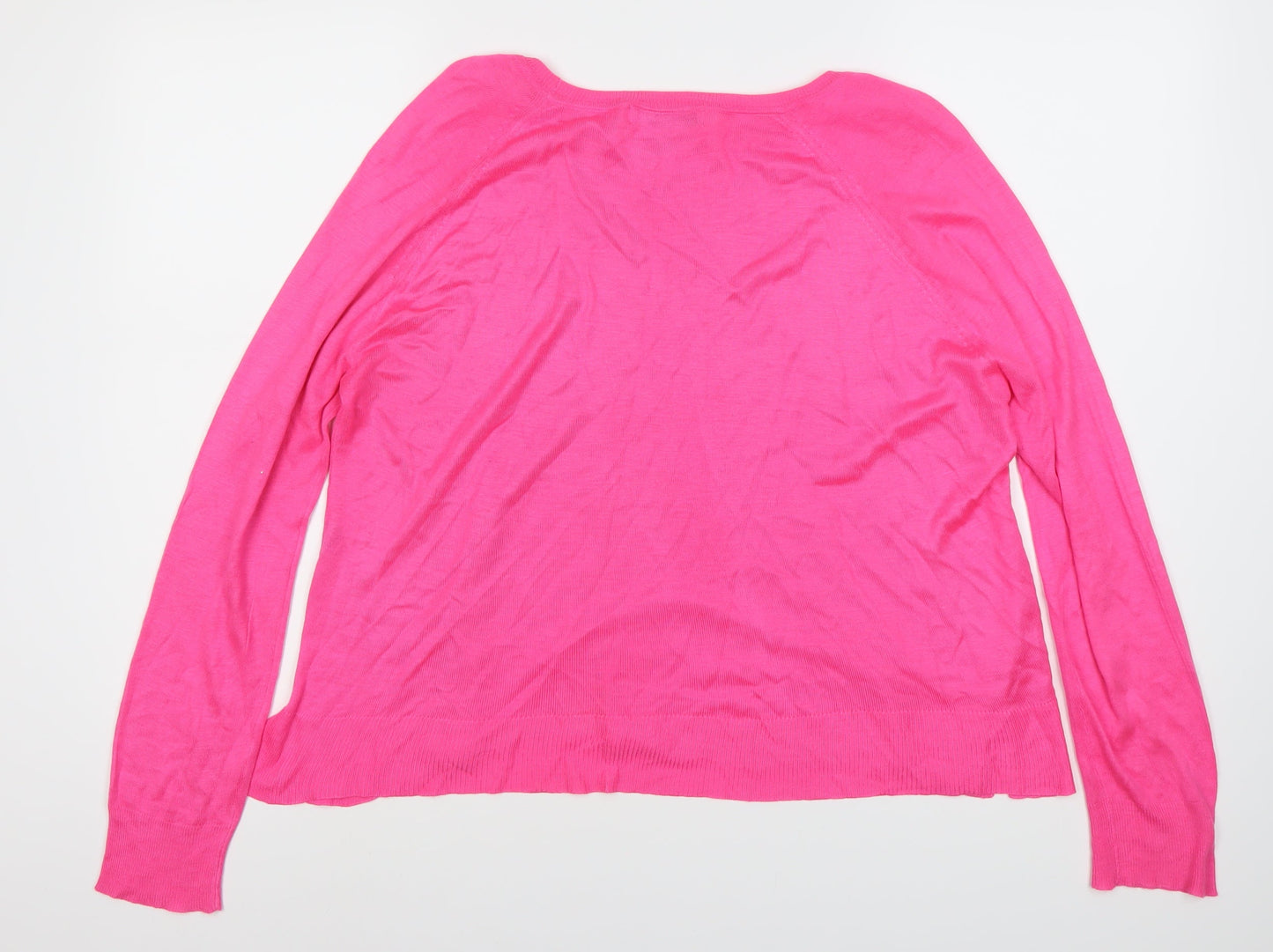 Womens UK Size L Zara Pink Pullover Jumper