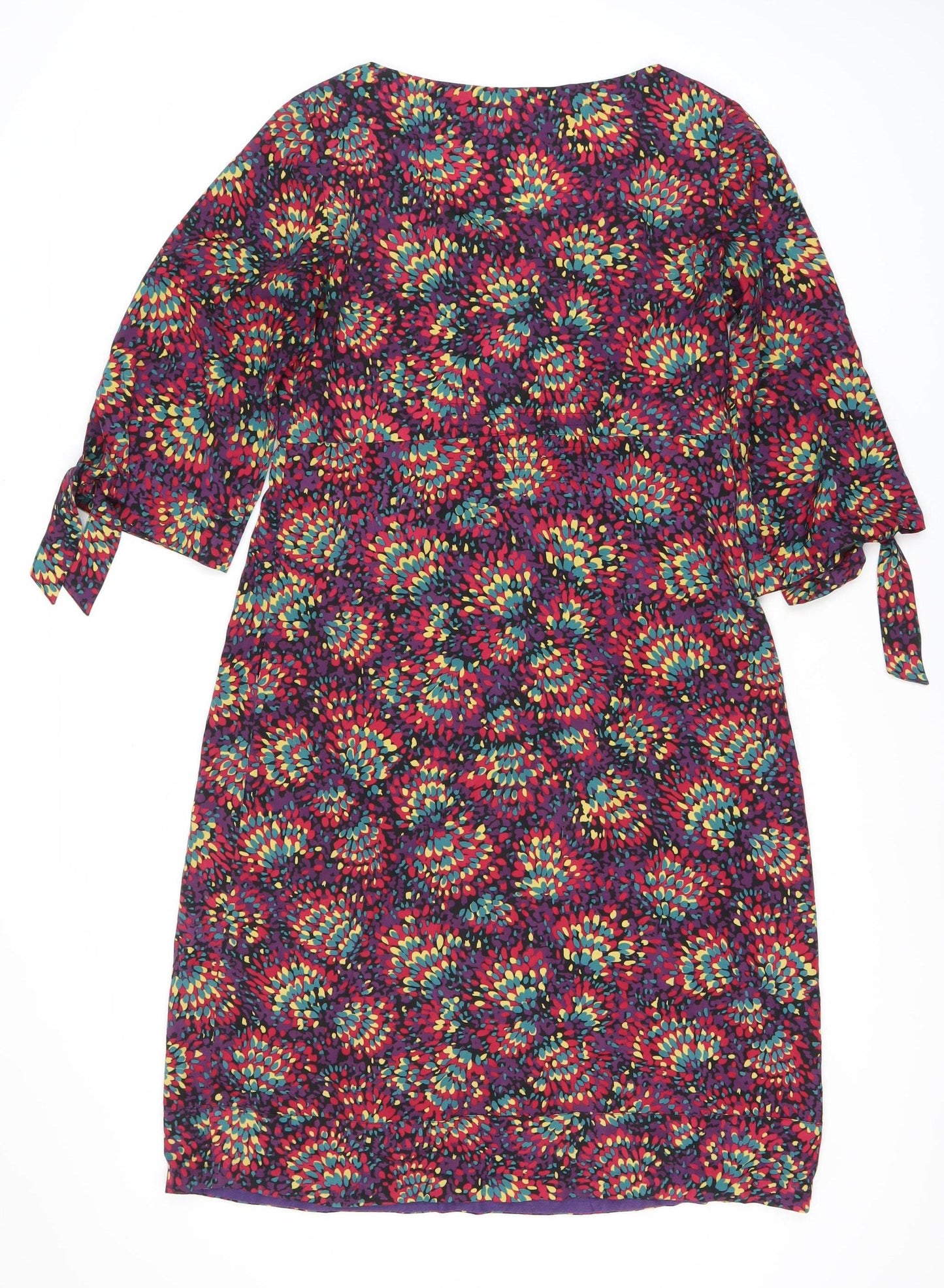 Monsoon Women's Multicoloured Wrap Dress Size 10