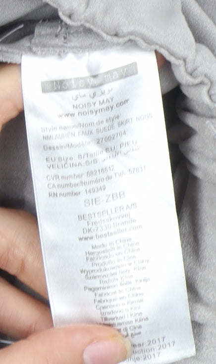 Noisy May Women's Grey Skirt Size 8 Elastic Waist