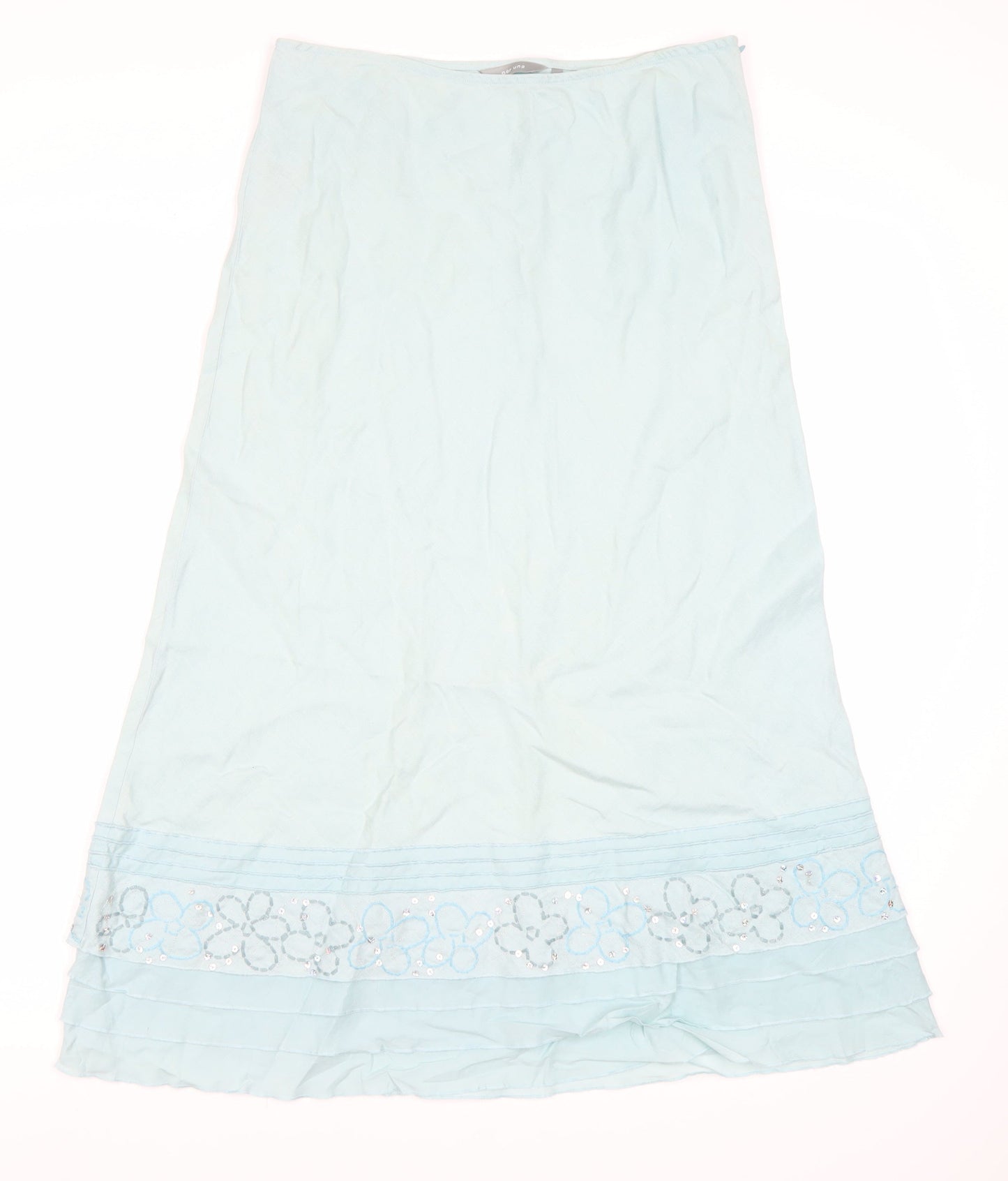 Marks and Spencer Women's Blue A-Line Long Skirt Size 10