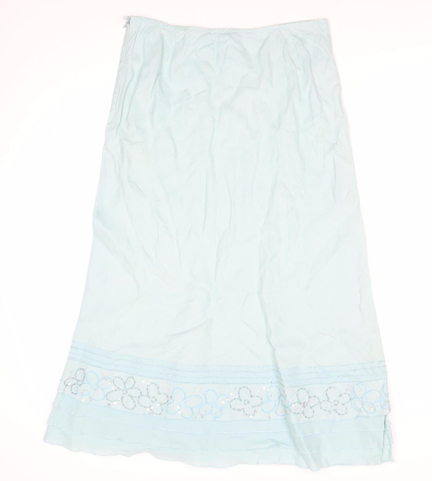 Marks and Spencer Women's Blue A-Line Long Skirt Size 10