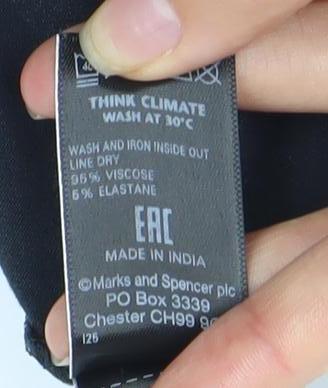Womens UK Size 20 Marks and Spencer Black Basic Blouse