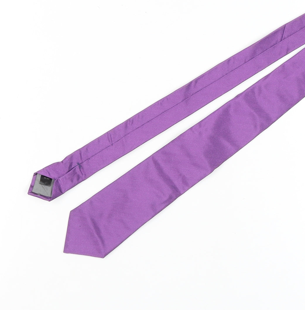 Austin Reed Purple Silk Herringbone Men's Tie