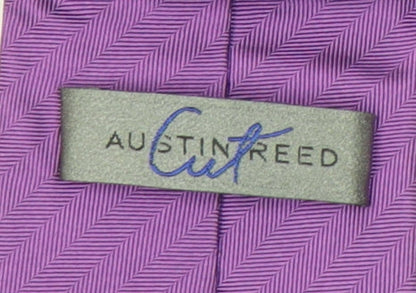 Austin Reed Purple Silk Herringbone Men's Tie
