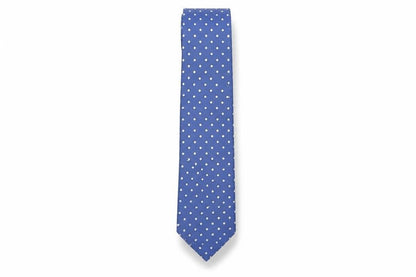 Mens T.M.Lewin Blue Polka Dot 100% Silk  Tie