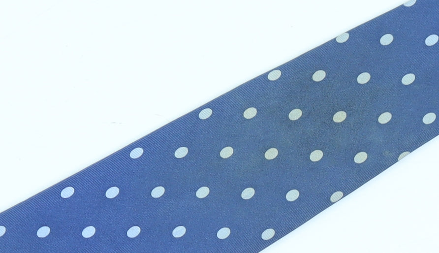 T.M.Lewin Men's Blue Silk Polka Dot Tie