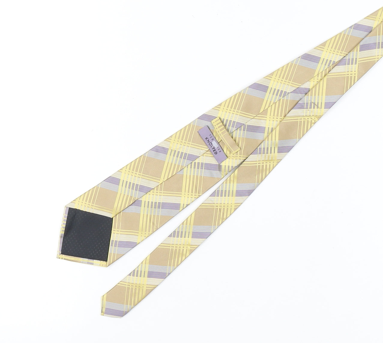 Ted Baker Men's Beige Check Silk Tie