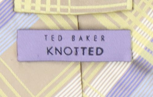 Ted Baker Men's Beige Check Silk Tie