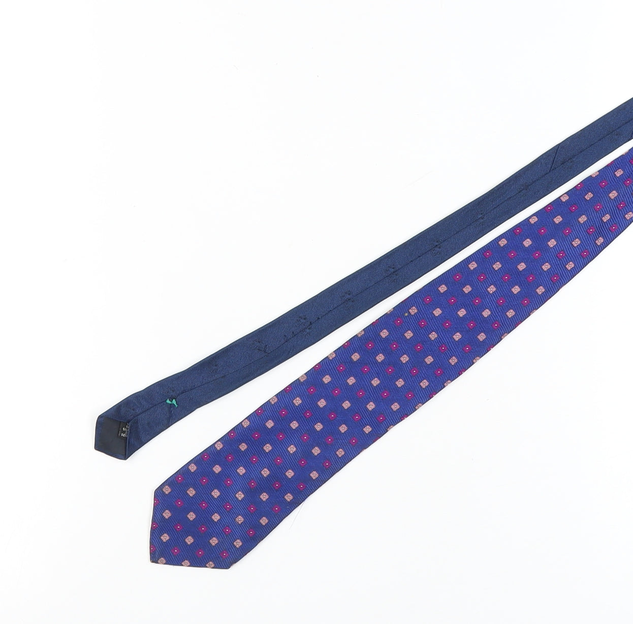 Tommy Hilfiger Men's Blue Silk Geometric Tie