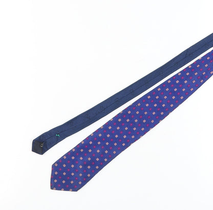 Tommy Hilfiger Men's Blue Silk Geometric Tie