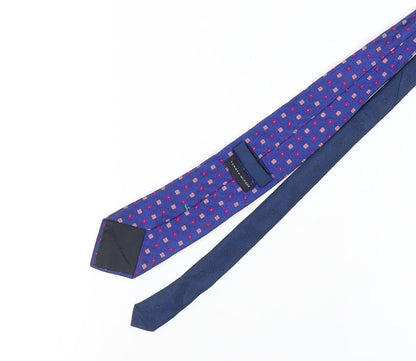 Tommy Hilfiger Men's Blue Silk Geometric Tie