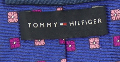 Tommy Hilfiger Men's Blue Silk Geometric Tie