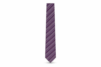 Mens HUGO BOSS Purple Striped 100% Silk  Tie