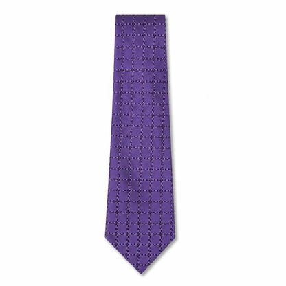 Mens Moss Purple Geometric 100  Tie