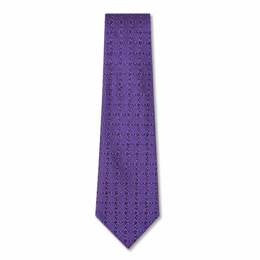 Mens Moss Purple Geometric 100  Tie