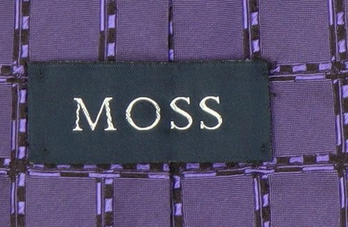 Moss Men's Purple Silk Geometric Tie