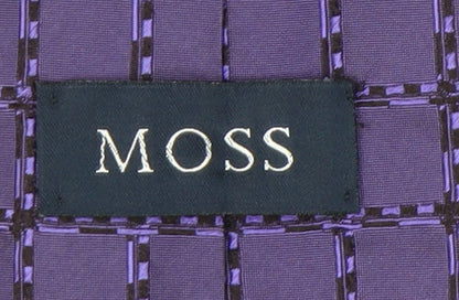 Moss Men's Purple Silk Geometric Tie