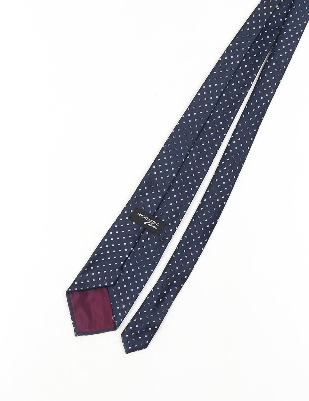 Michelsons of London Men’s Blue Polka Dot Tie