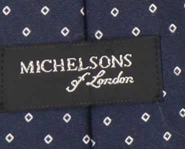 Michelsons of London Men’s Blue Polka Dot Tie