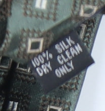 Michelsons Men's Green Geometric Silk Tie