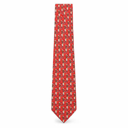 Threads of Silk Men's Red Silk Polo Theme Tie